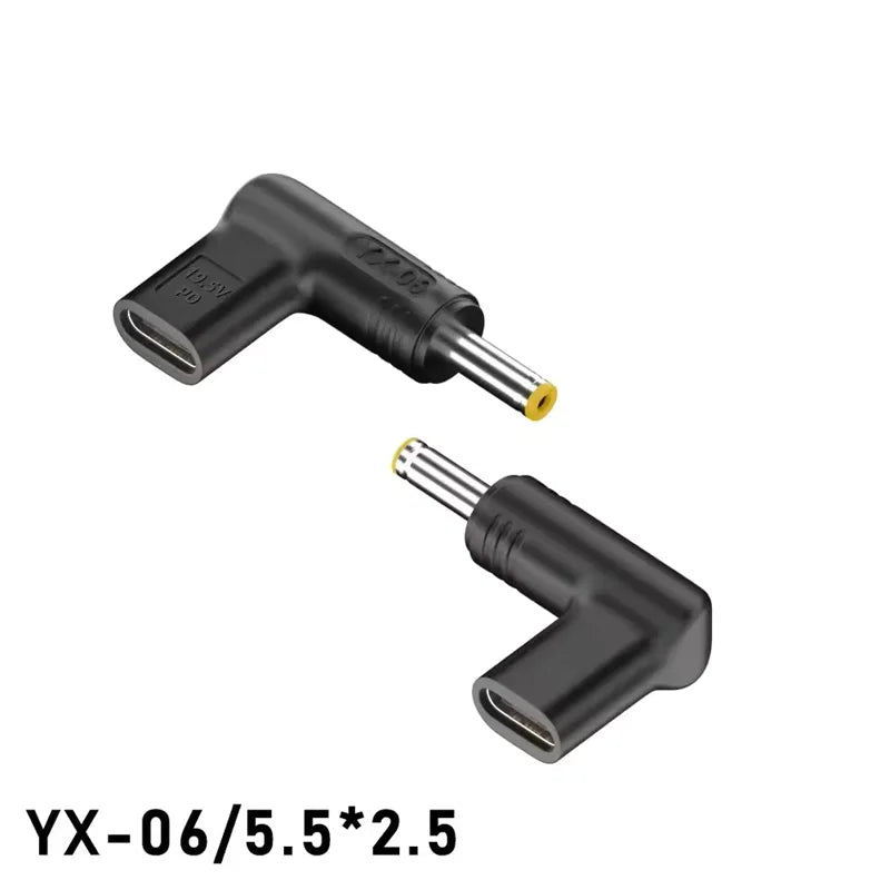 PD 20V100W Laptop Power Adapter Connector DC Plug USB Type C Female to DC Male Jack Converter for Hp Dell Asus Lenovo Notebook Peaceful Pleasures Health and Wellness 5.5-2.5mm