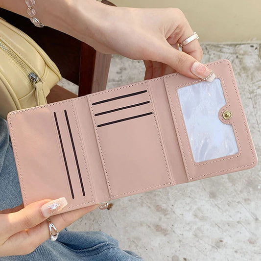 Korean Bow Wallet – Slim PU Card Holder for Men & Women Card Holder Wallet Peaceful Pleasures Health and Wellness