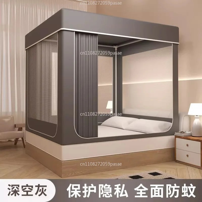 Pop-Up Canopy Bed Tent with Mosquito Net & Curtains for Crib