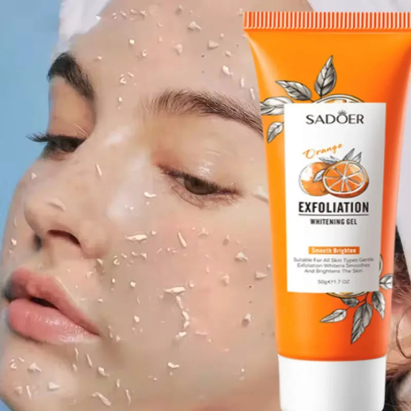 Orange Exfoliating Peeling Gel Facial Scrub Moisturizing Nourish Repair Scrubs Blackhead Removal Face Cleanser Korean Cosmetics Peaceful Pleasures Health and Wellness