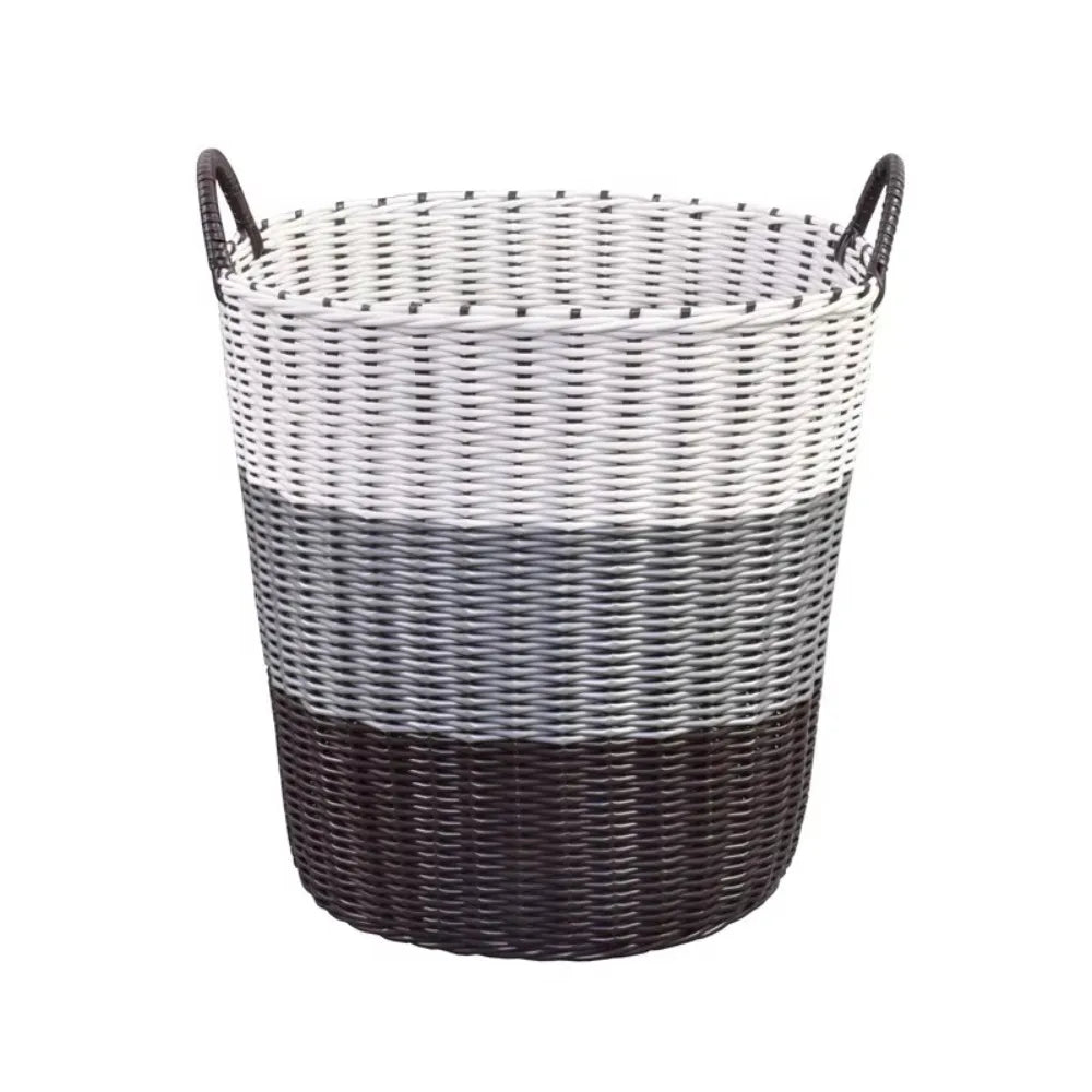 Foldable Rattan-Style Laundry Basket | Wicker Storage Basket
