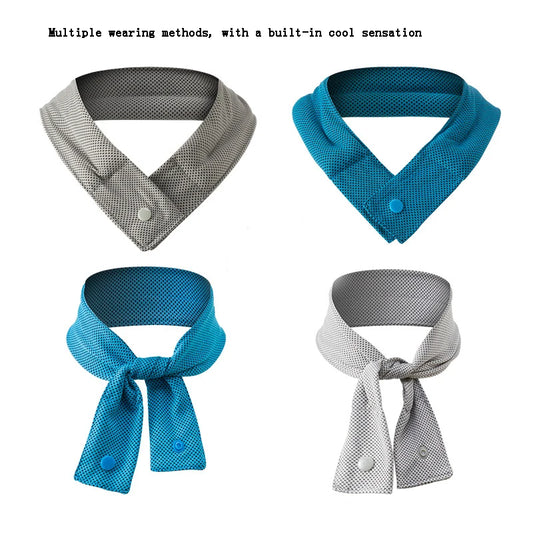 Cooling Ice Scarf Ice Scarf with A Natural Cool Feeling Sweat-wiping Towel Outdoor Ice Belt Sports Headscarf Cooling Cold Towel Peaceful Pleasures Health and Wellness