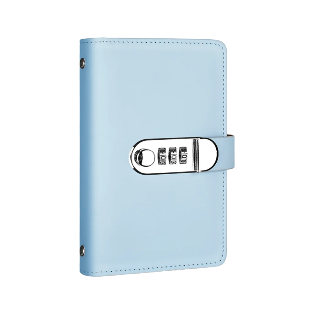 PU Leather Budget Binder with Lock | Cash Envelope Organizer