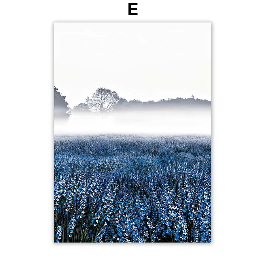 Santorini Morocco Door Flower Canvas Wall Art | Nordic Print