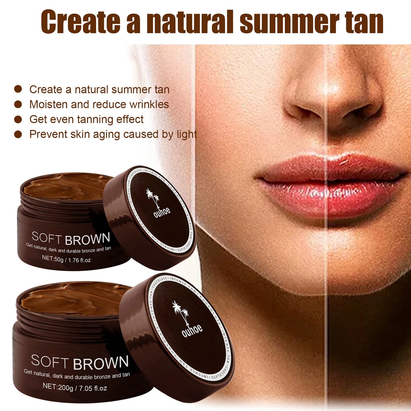 Self-Tanning Cream – UV Protection, Bronzer & Sunless Tan Body Lotion