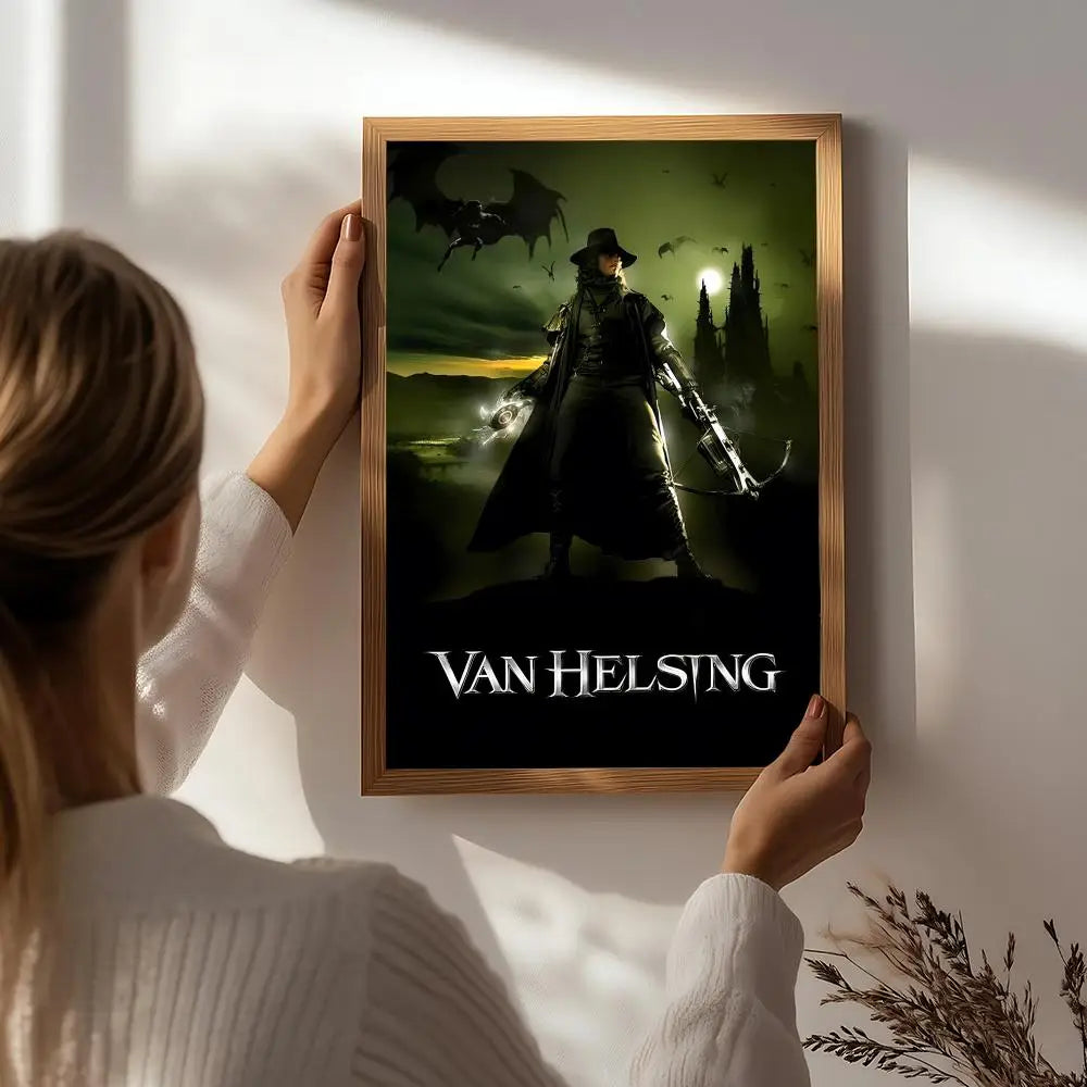 Movie V-Van Helsing Poster HD Self Adhesive Waterproof Wall Art Ideal for Home Office Dorm Bedroom Great Gift Peaceful Pleasures Health and Wellness White4 15X20cmNoframe