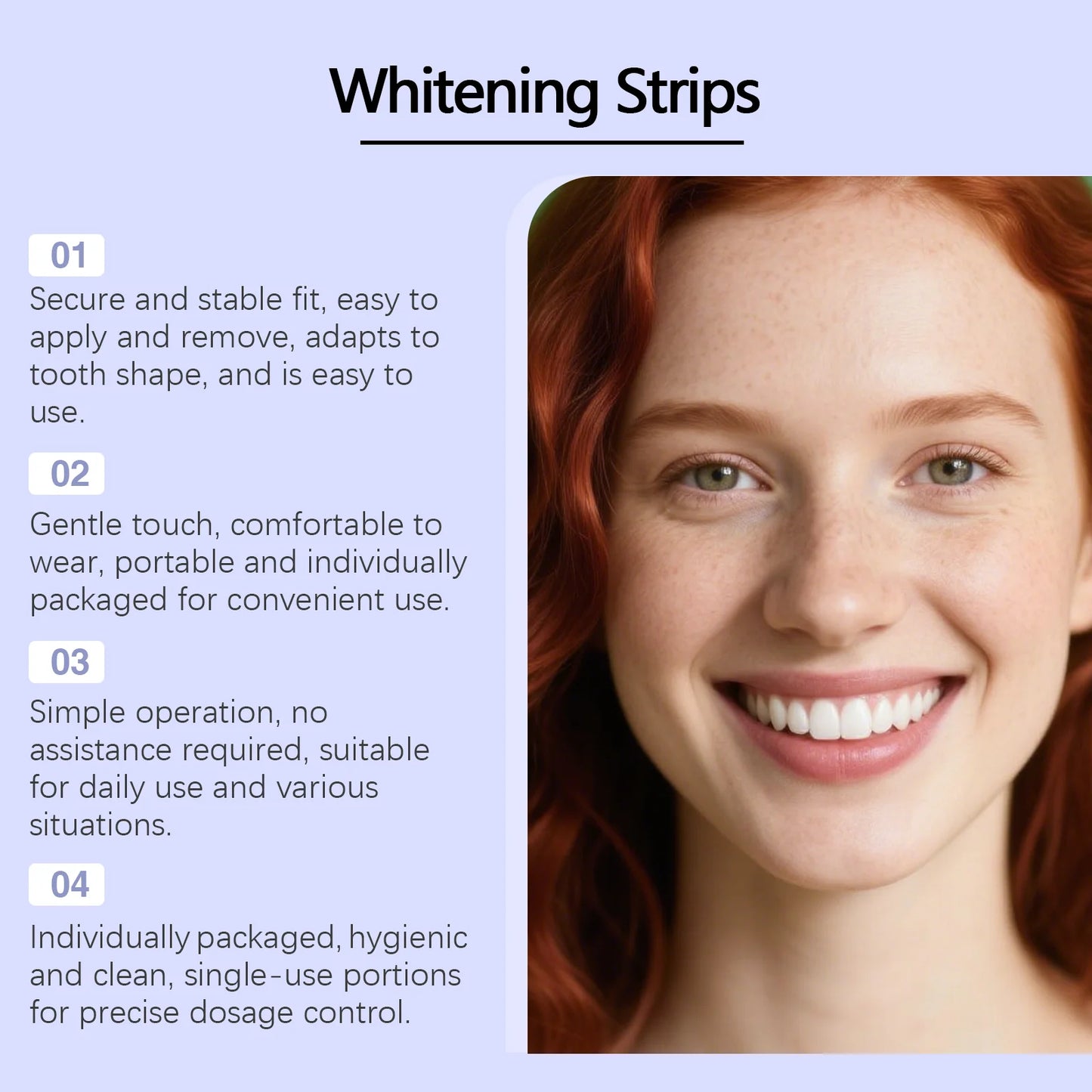 Purple Teeth Whitening Strips – Mint, Enamel Safe | 14 Strips