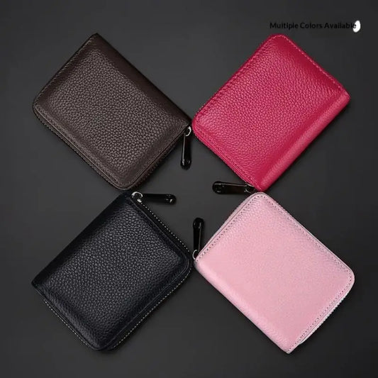PU Leather Zipper Card Wallet – Multi-Slot Coin Purse Unisex Card Holder Wallet Oasis Select