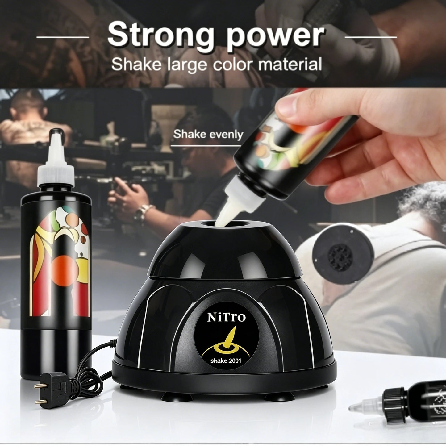 Mini Vortex Shaker Tattoo Ink Nails Polish Mixed Shaker 7000RPM Vortex Mixer Non-slip Base Tattoo Ink Stirrer Tattoo Supplies Peaceful Pleasures Health and Wellness
