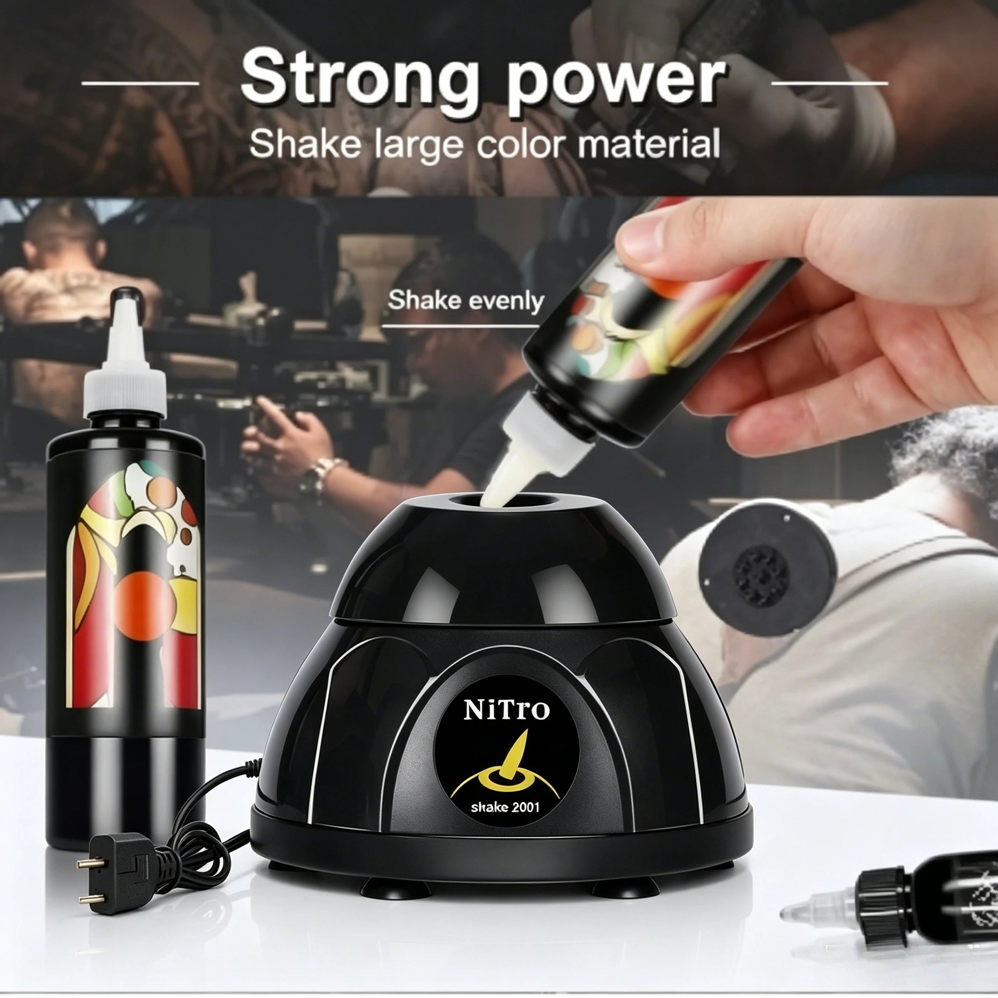 Mini Vortex Shaker Tattoo Ink Nails Polish Mixed Shaker 7000RPM Vortex Mixer Non-slip Base Tattoo Ink Stirrer Tattoo Supplies Peaceful Pleasures Health and Wellness