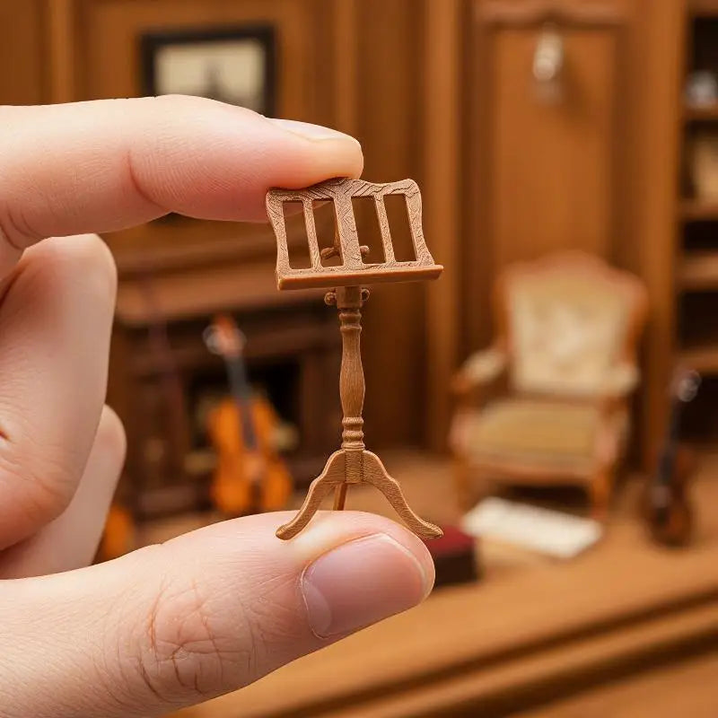 1:12 Miniature Music Stand Model | Dollhouse & Photo Prop