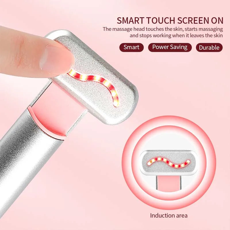 Portable Red Light Therapy Wand Facial Device 4-in-1 Microcurrent Skin Tightening Double Chin Reducer Anti Wrinkle Medical Home Peaceful Pleasures Health and Wellness