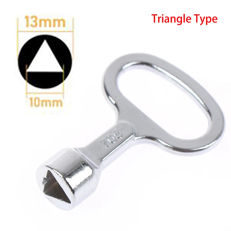 Multifunctional Triangular Key Socket Key Wrench For Electric Cabinets Wrench Panel Lock Metro Train Elevator Door Key Lock Peaceful Pleasures Health and Wellness B-Triangle Type