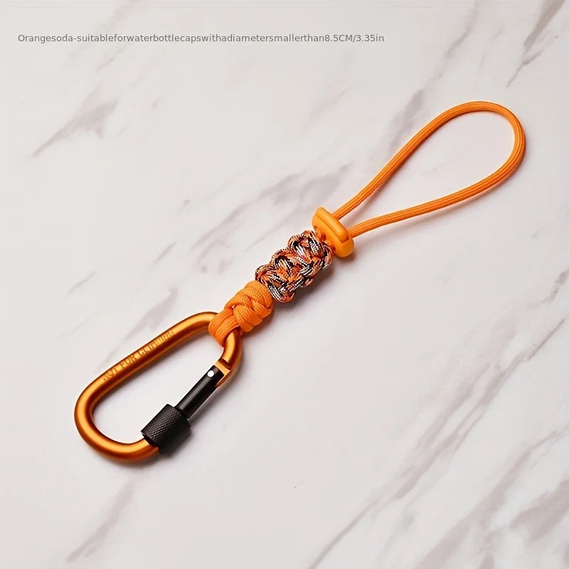 Paracord Water Bottle Holder Carabiner Clip | Hiking & Camping