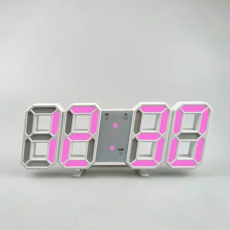 LED Digital Alarm Clock – Wall or Desk, 3-Brightness Display
