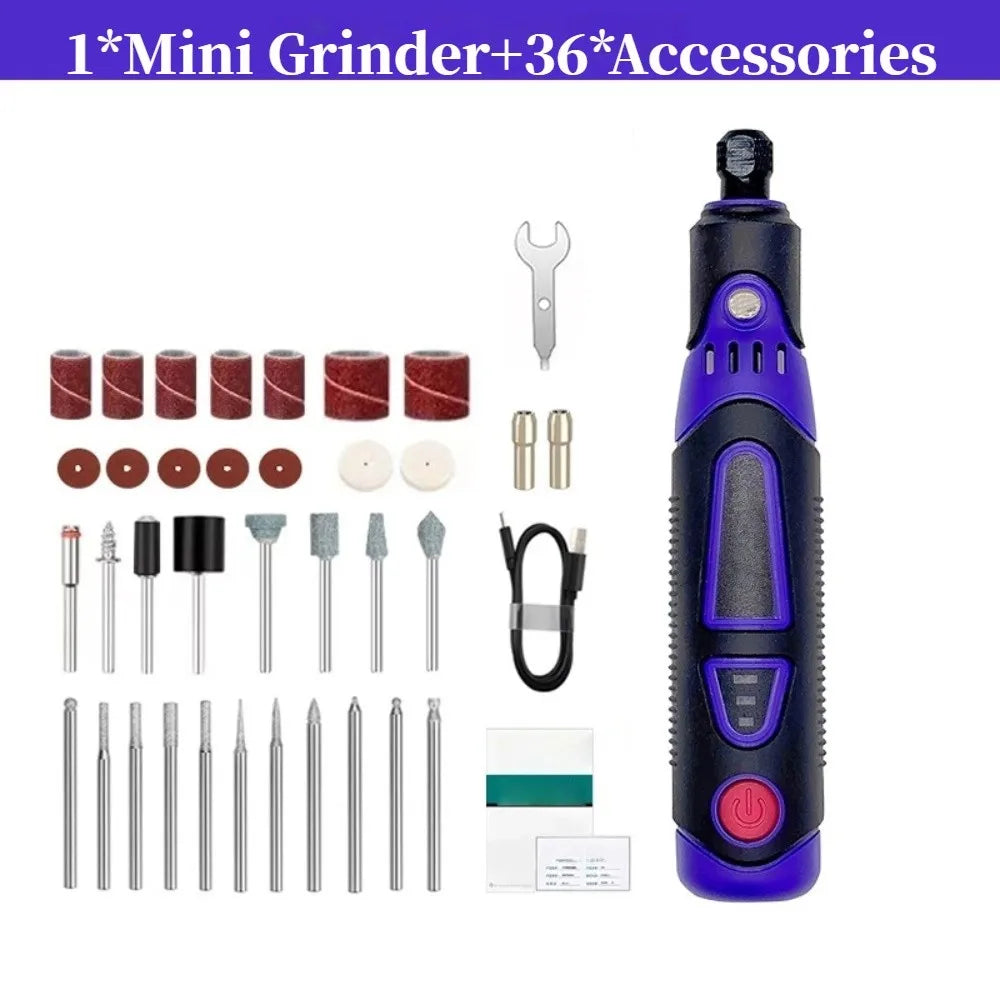 Mini Rotary Tool Kit 3.6V | 82-Pc USB Rechargeable Engraver