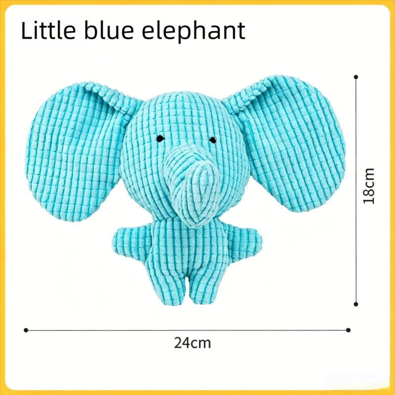 Pet Plush Toy Dog Calming Duck Companion Sleeping Duck Toys Chew Toy Durable Squeaky for Puppy Pet Teeth Cleaning Chew Pet Toy Peaceful Pleasures Health and Wellness Blue elephant