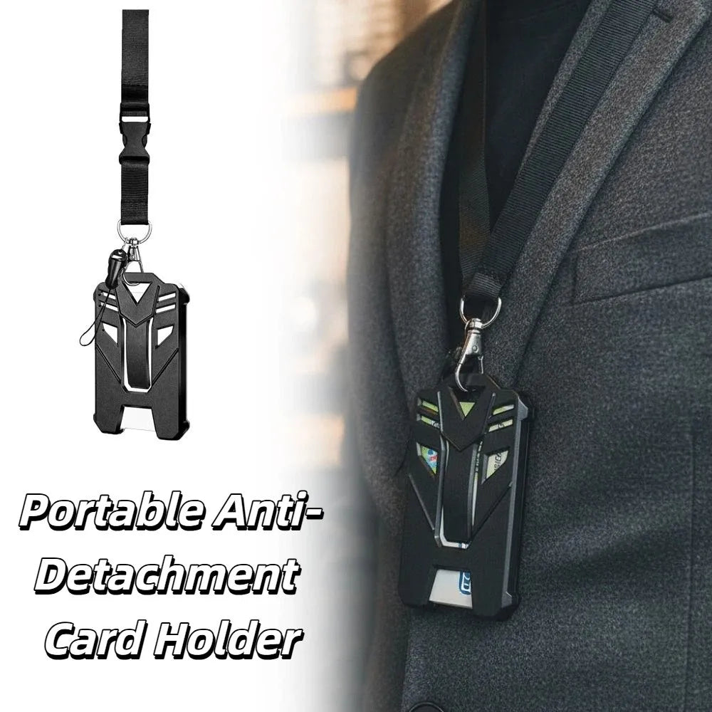 New Heavy Duty Badge Holder Adjustable Lanyard Retractable ID Card Holder Belt Clip Black Color Badge Keychain Carabiner Peaceful Pleasures Health and Wellness