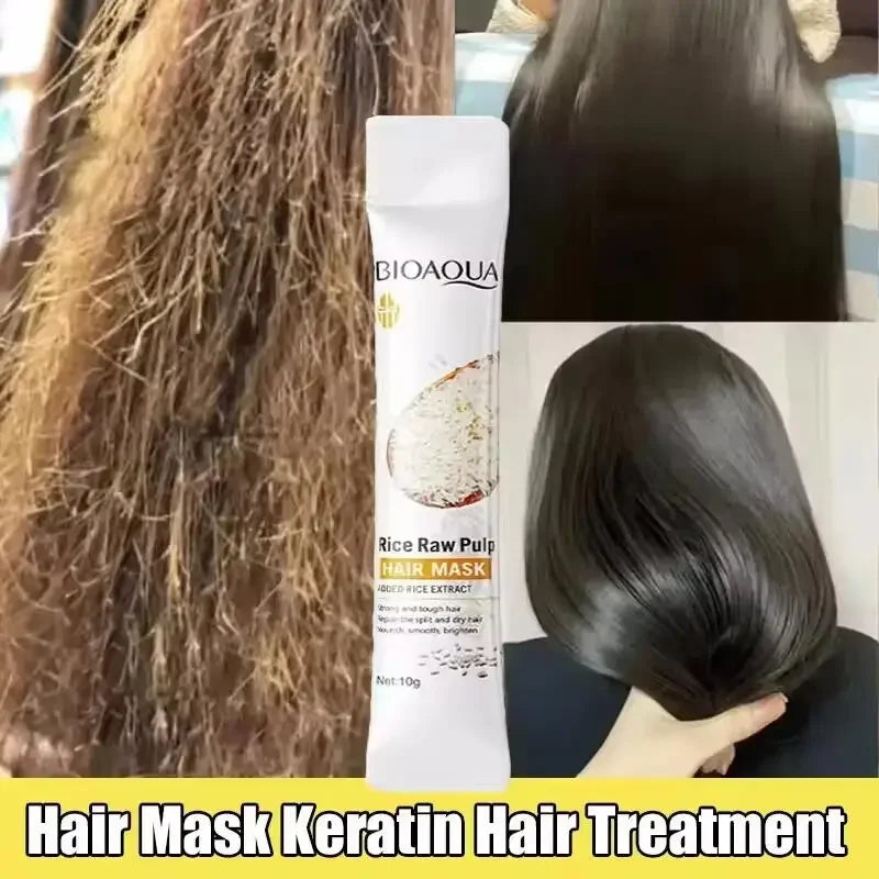 Rice Keratin Hair Mask 400g – Smooth, Soft & Frizz-Free Hair