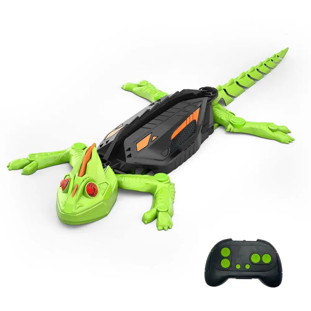 RC Wall Climbing Gecko Robot Toy | LED Eyes, 25 ft Remote
