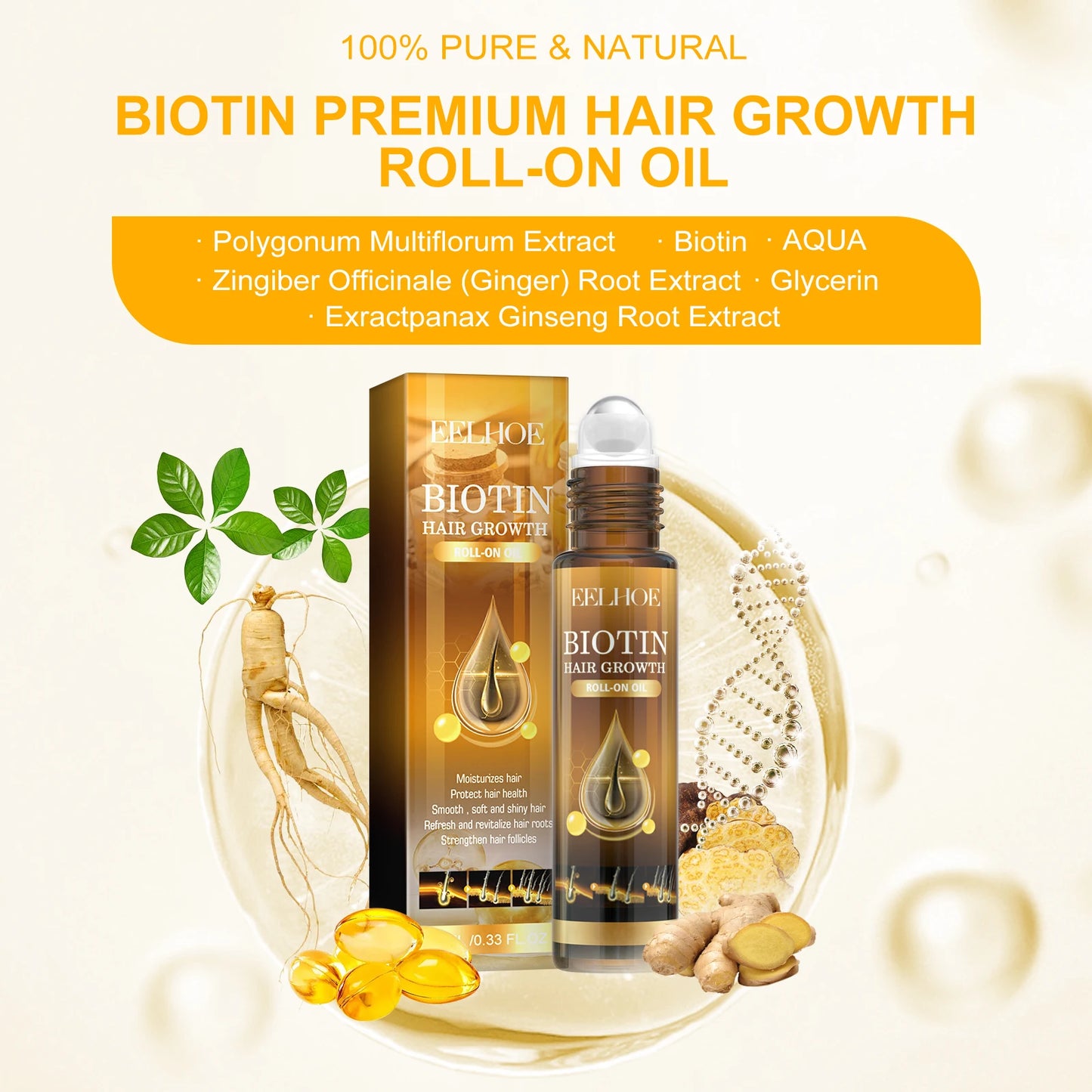 Biotin Hair Growth Products Fast Growing Oil Conditioner Frizz Damaged Repair Hair Thinning Soap Nourish Root Dense Hair Shampoo Peaceful Pleasures Health and Wellness
