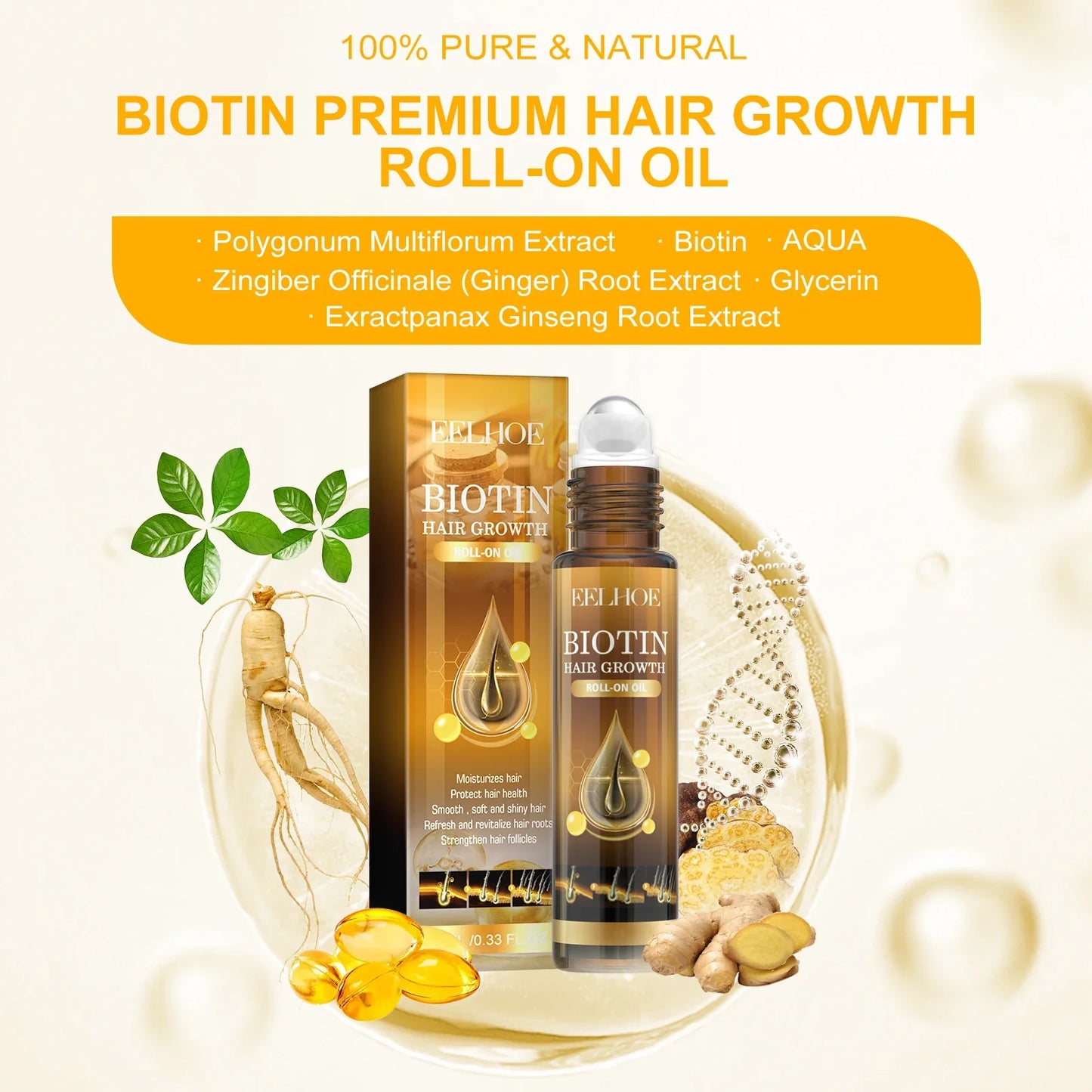 Biotin Hair Growth Set – Shampoo, Conditioner, Oil & Soap