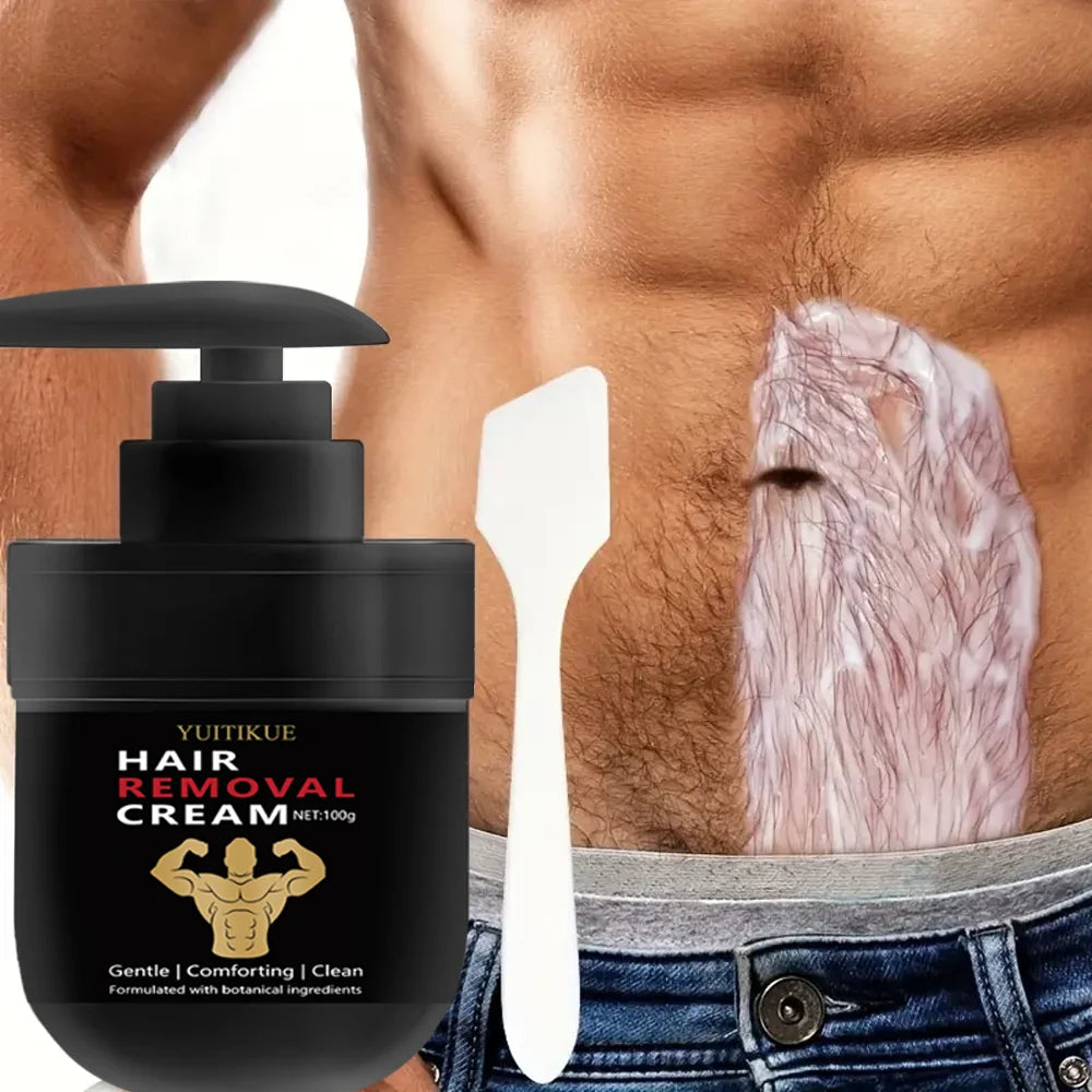 YUITIKUE Men's Hair Removal Cream 100g – Full Body, No Black Spots Hair Removal Cream Peaceful Pleasures Health and Wellness