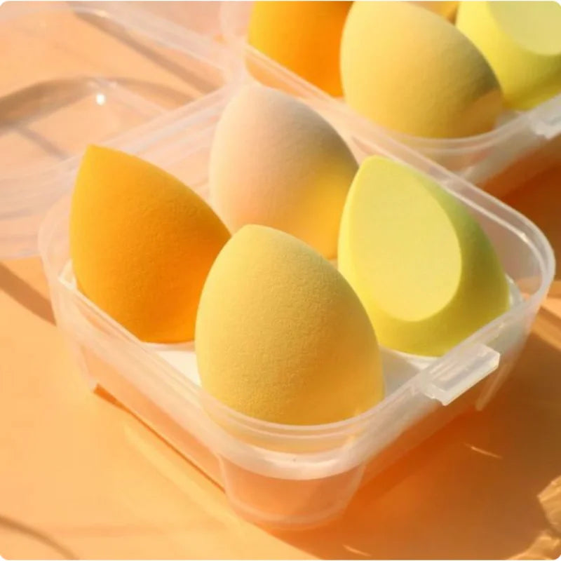 4-Piece Makeup Sponge Beauty Egg Set with Storage Case