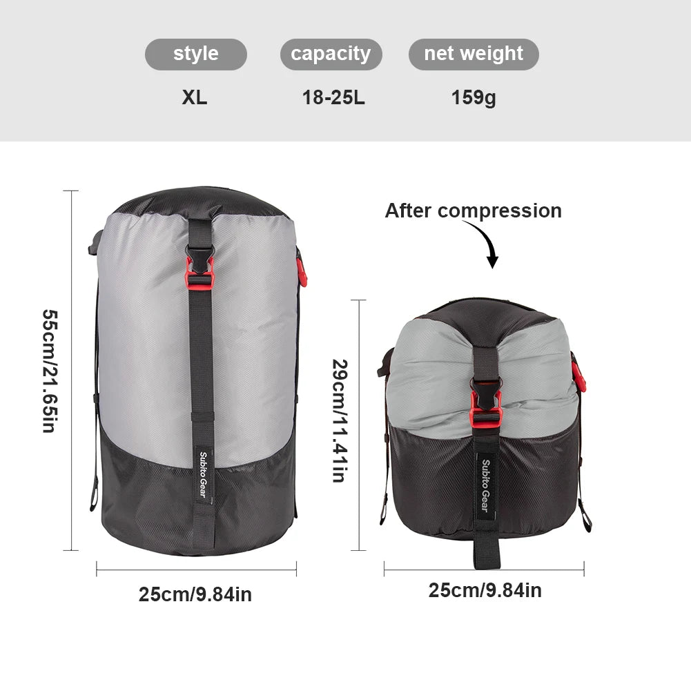 Sleeping Bag Compression Storage Bag Multi-Purpose Camping Supplies Storage Bag Large Capacity Space Saving for Camping Hiking Peaceful Pleasures Health and Wellness