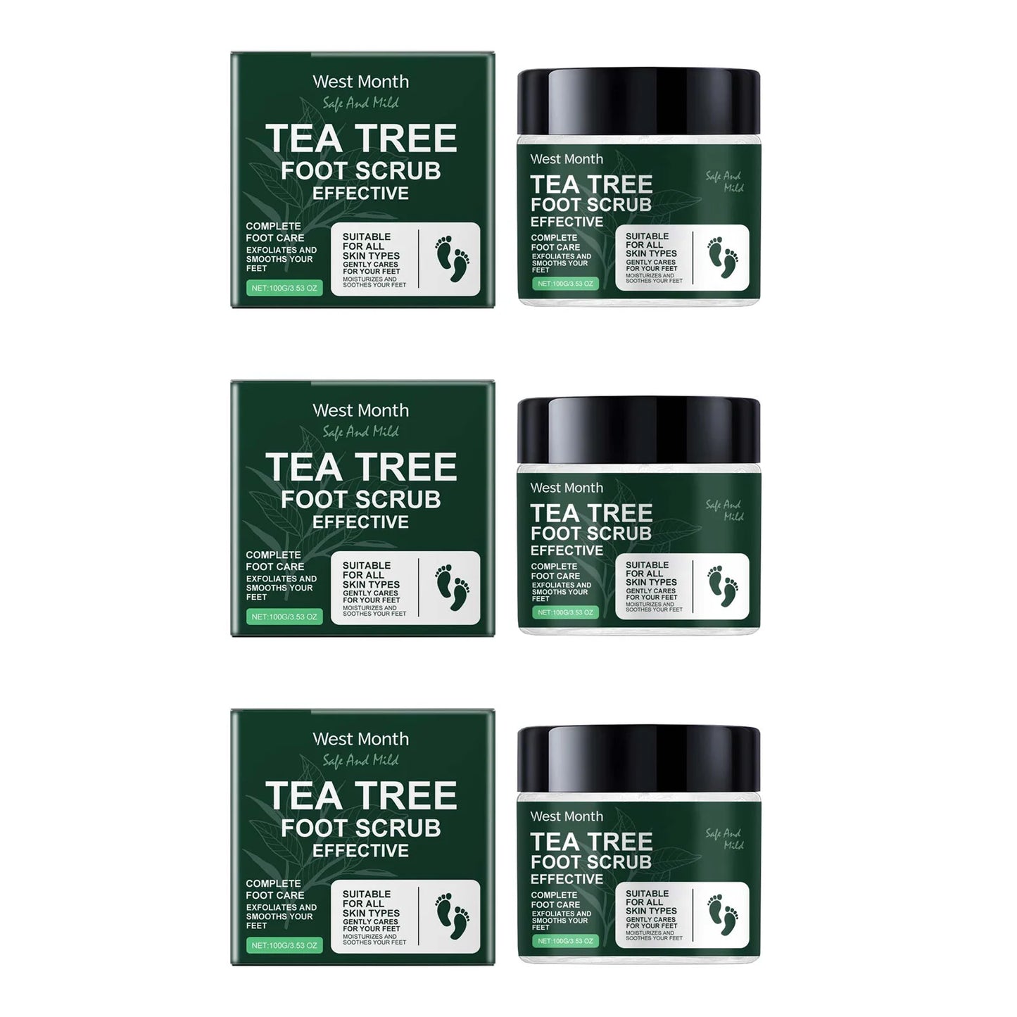 Tea Tree Sea Salt Exfoliating Foot Scrub – Smooth Cracked Heels