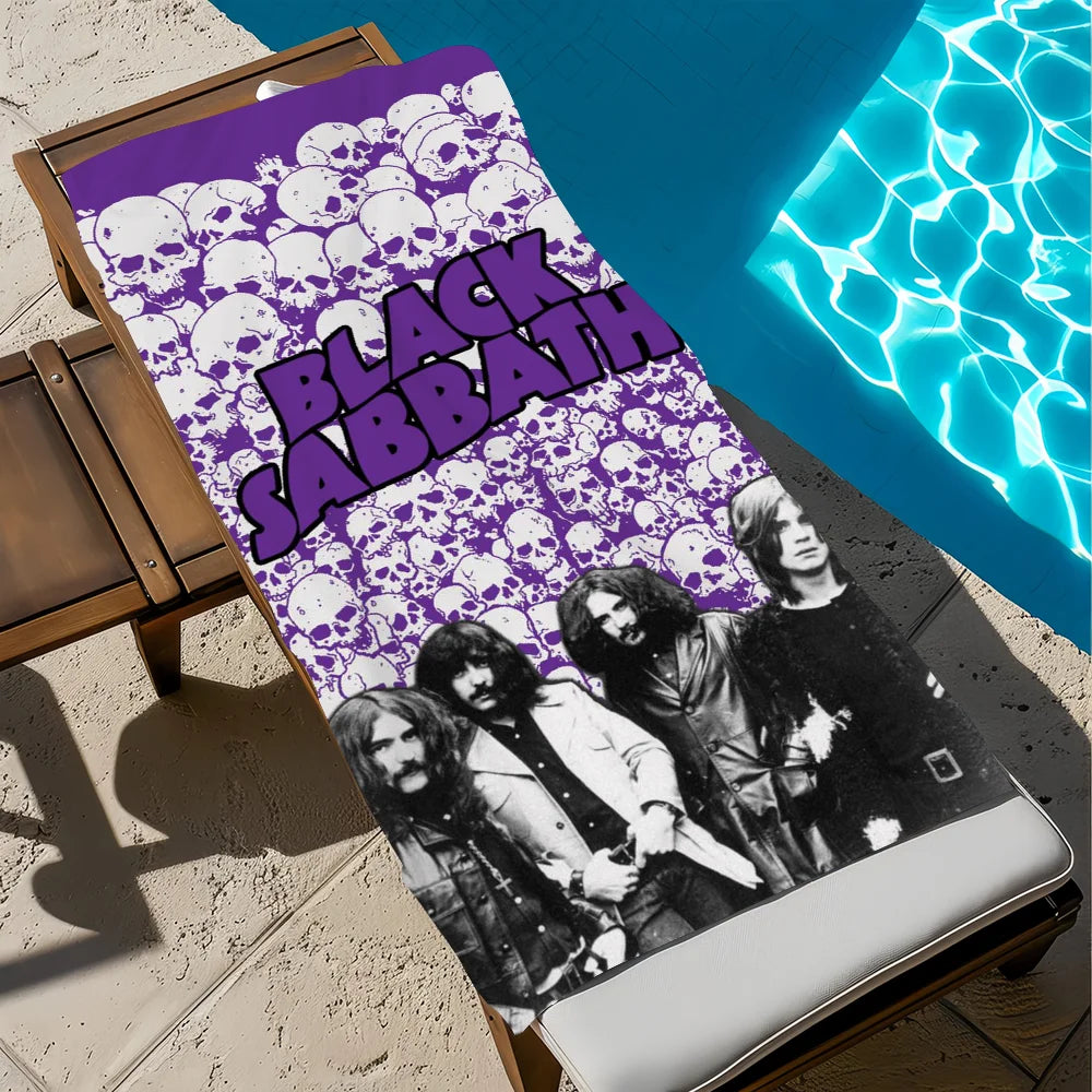 Black Sabbath Anime Quick-Dry Beach Towel | Soft & Lightweight Quick-Dry Beach Towel Peaceful Pleasures Health and Wellness z4 STJ40x70CM