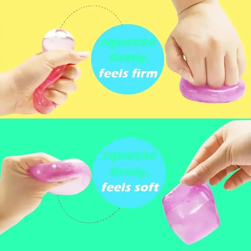 Slow Rising Gel Ice Cube Squishy Fidget Toy – Stress Relief