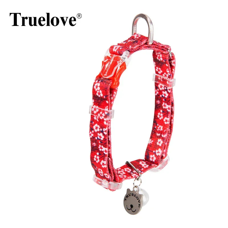 Truelove Floral Pet Collar with Bell & Nameplate – TLC5312 Peaceful Pleasures Health and Wellness