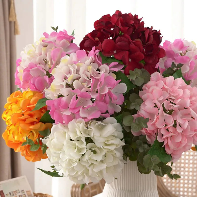 Silk Hydrangea Artificial Flower Bouquet – Wedding & Home Decor