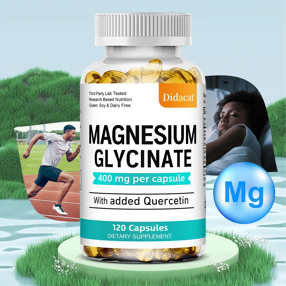 Magnesium Glycinate 400mg with Quercetin | Sleep & Heart Health