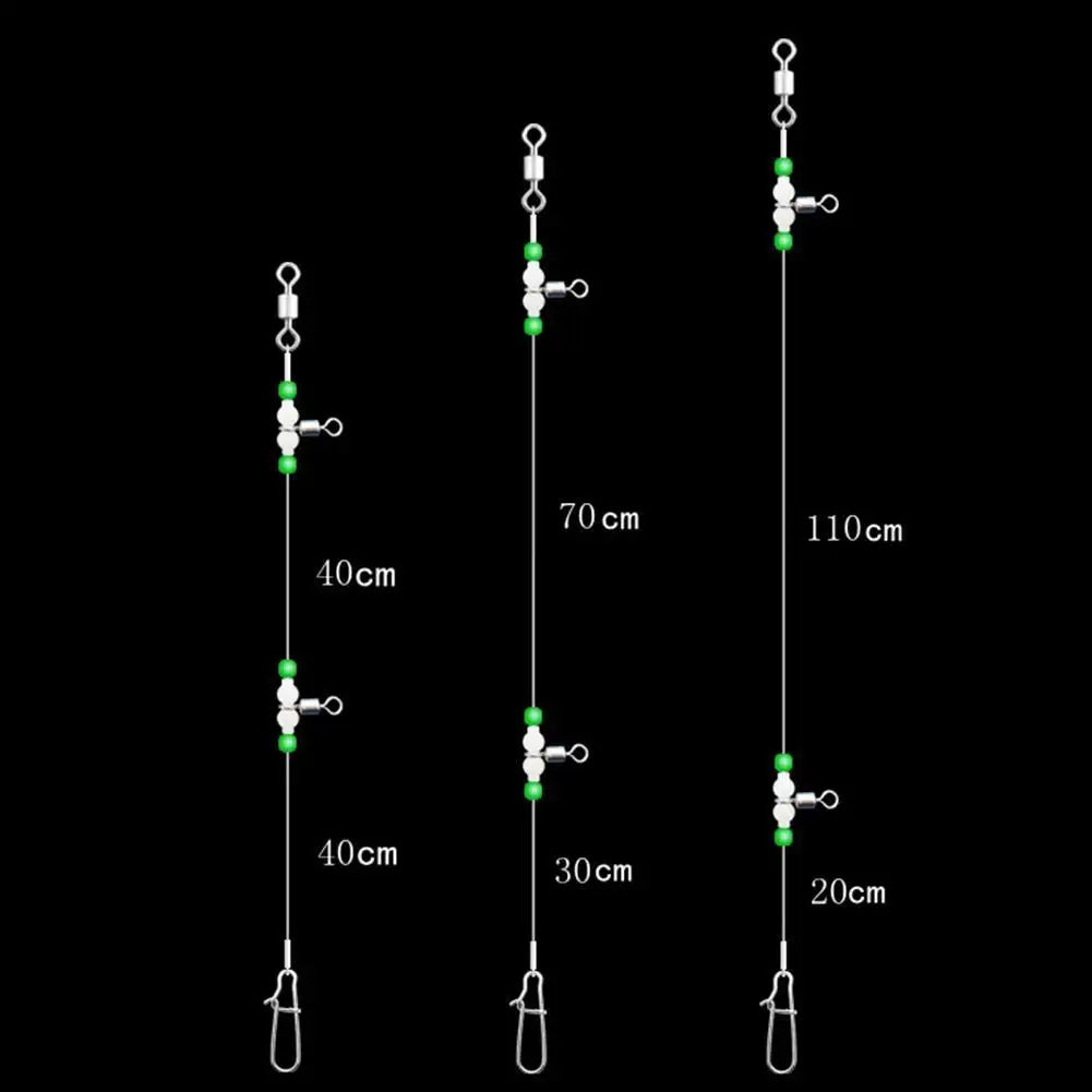 Night Glow Fishing Leaders – Luminous Swivel Snaps Saltwater & Freshwater Peaceful Pleasures Health and Wellness