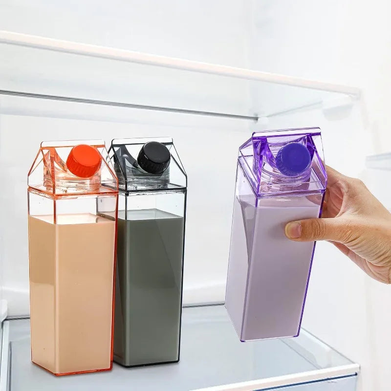 500ML 17OZ Plastic Clear Convenience Bottle New Reusable Juice Transparent Sport Leakproof Cup Box Milk Drinking Water Home Peaceful Pleasures Health and Wellness