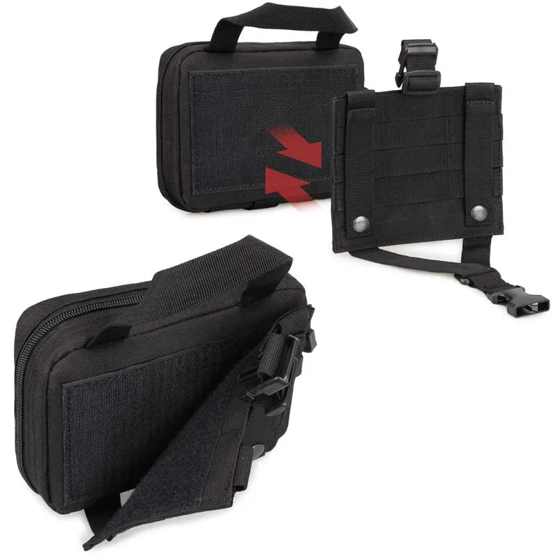 Tactical EMT First Aid Bag Rip Away Molle Pouch for Medical Kit & IFAK Tear-Away Design Travel Outdoor Hiking Emergency Survival Peaceful Pleasures Health and Wellness