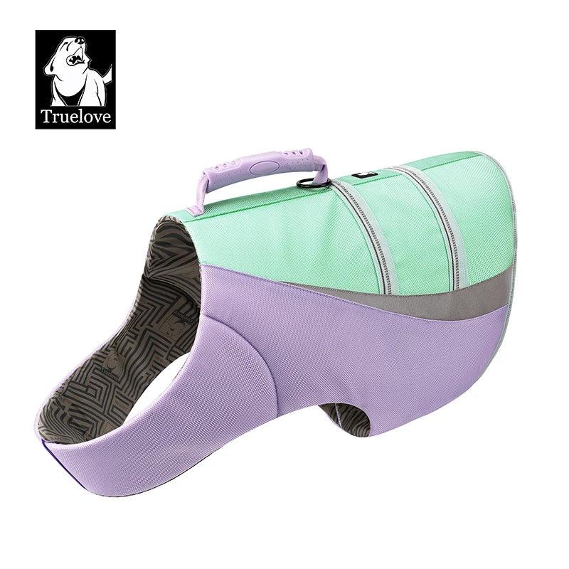 Truelove Pet Swimming Life Jacket Safety Vest for Dog in Summer Fashion Adjustable Reflective in Pool Surfing Drifting TLY1951 Peaceful Pleasures Health and Wellness Pastel Lilac XXS france