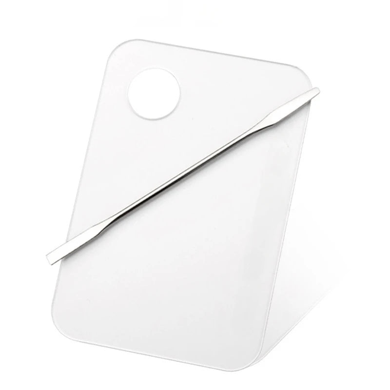 Acrylic Makeup Mixing Palette with Stainless Steel Spatula