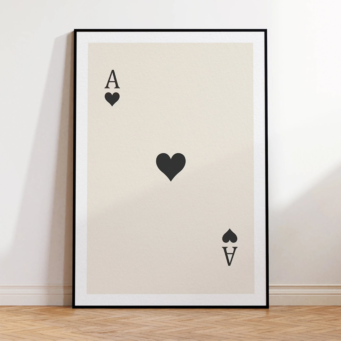 Retro Love Playing Cards Canvas Wall Art Print | Home Decor