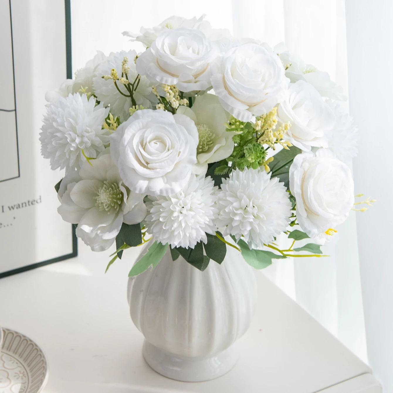 Artificial Silk Rose Bouquet | Wedding, Home & Party Decor