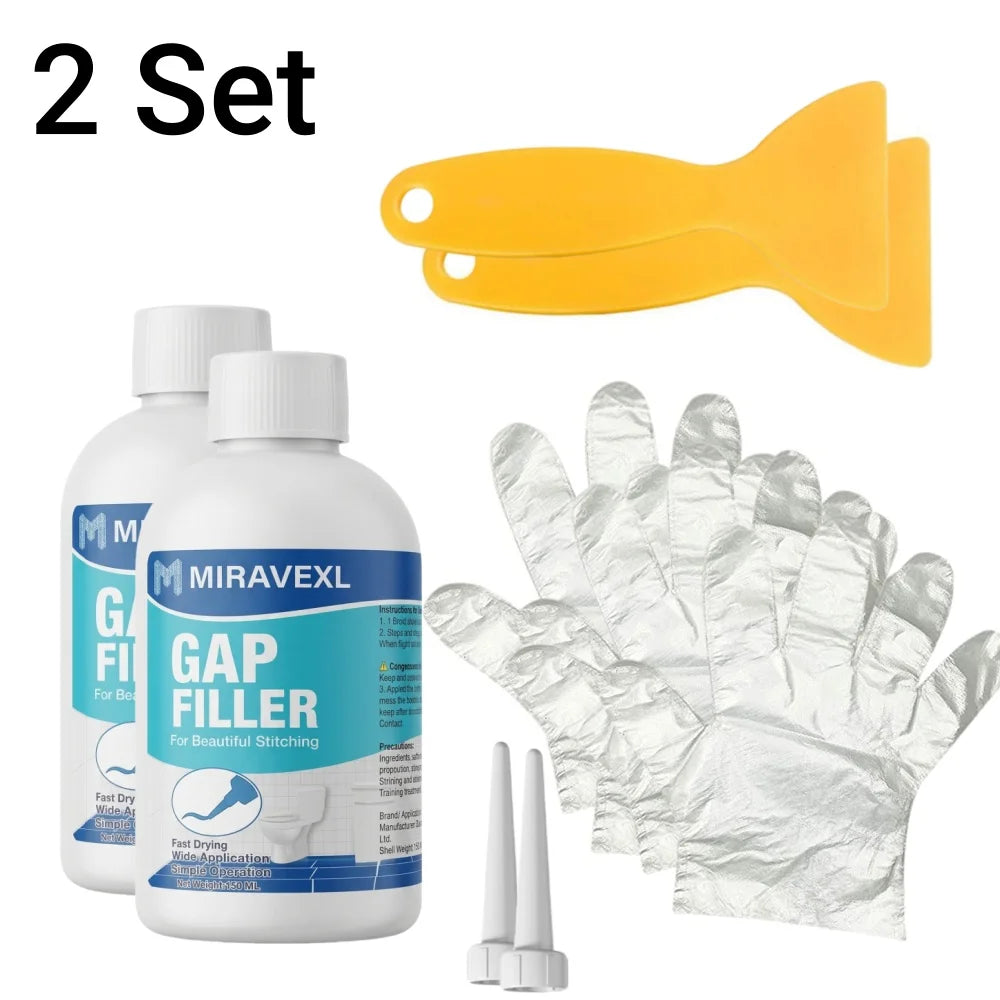 MIRAVEXL White Tile Grout Repair Kit Waterproof Shower Grout Filler Fast Drying Restore Tile Joints Bathroom Kitchen Tools Peaceful Pleasures Health and Wellness 2sets