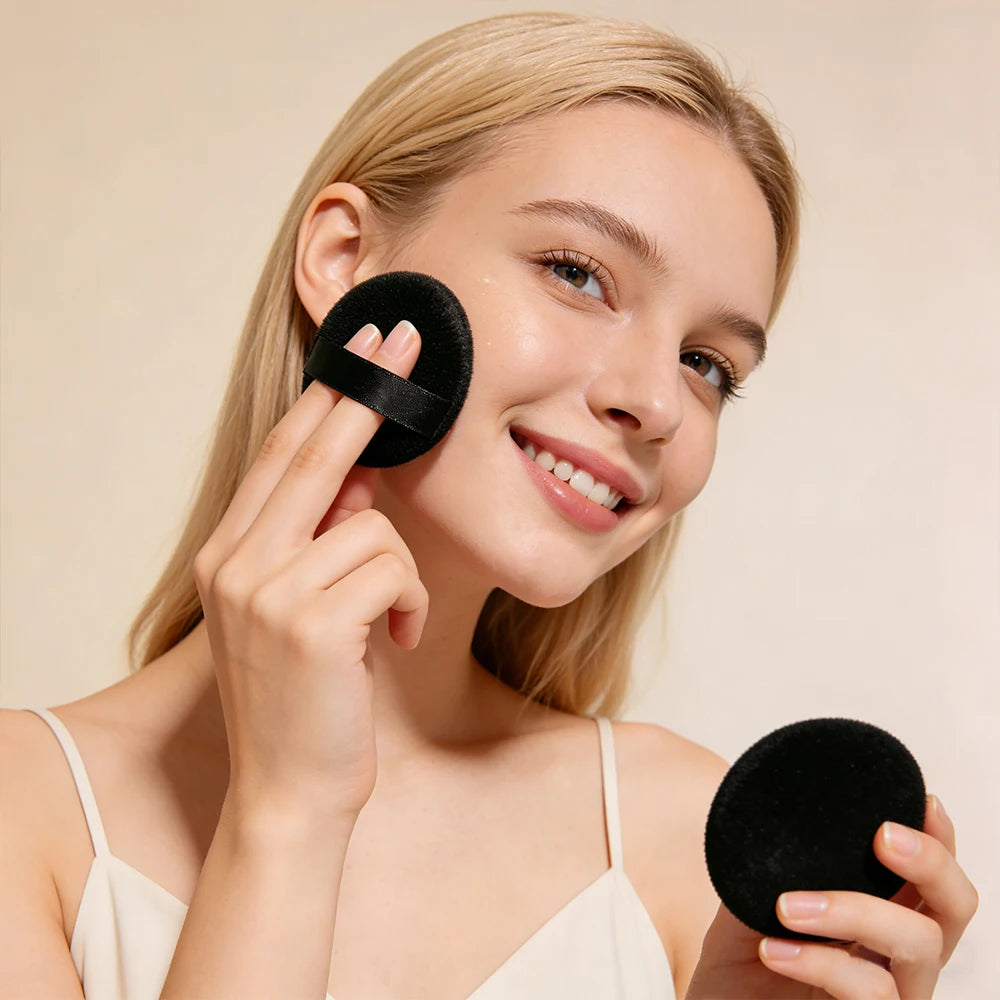 Powder Puff Makeup Sponge Set 5-10 Pcs | Washable Round Puff