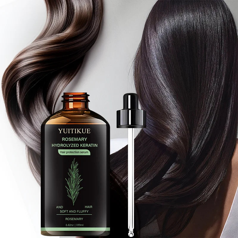 YUITIKUE Hair Serum – Rosemary, Keratin & Biotin 100ml Hair Protection Serum Peaceful Pleasures Health and Wellness Default Title