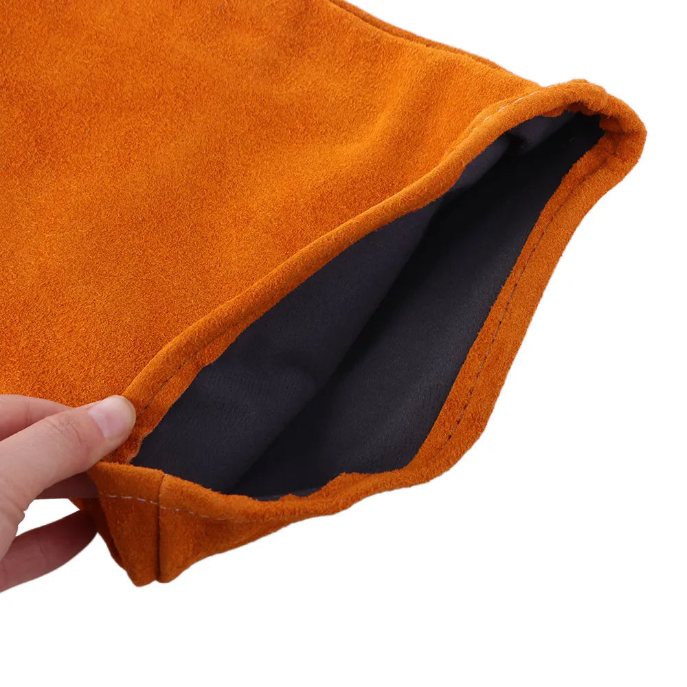 Comfortable Work Safety Gloves Lengthen 60cm Full Finger Leather Working Gloves Fireproof Flexible Long Sleeves Barbecue Gloves Peaceful Pleasures Health and Wellness