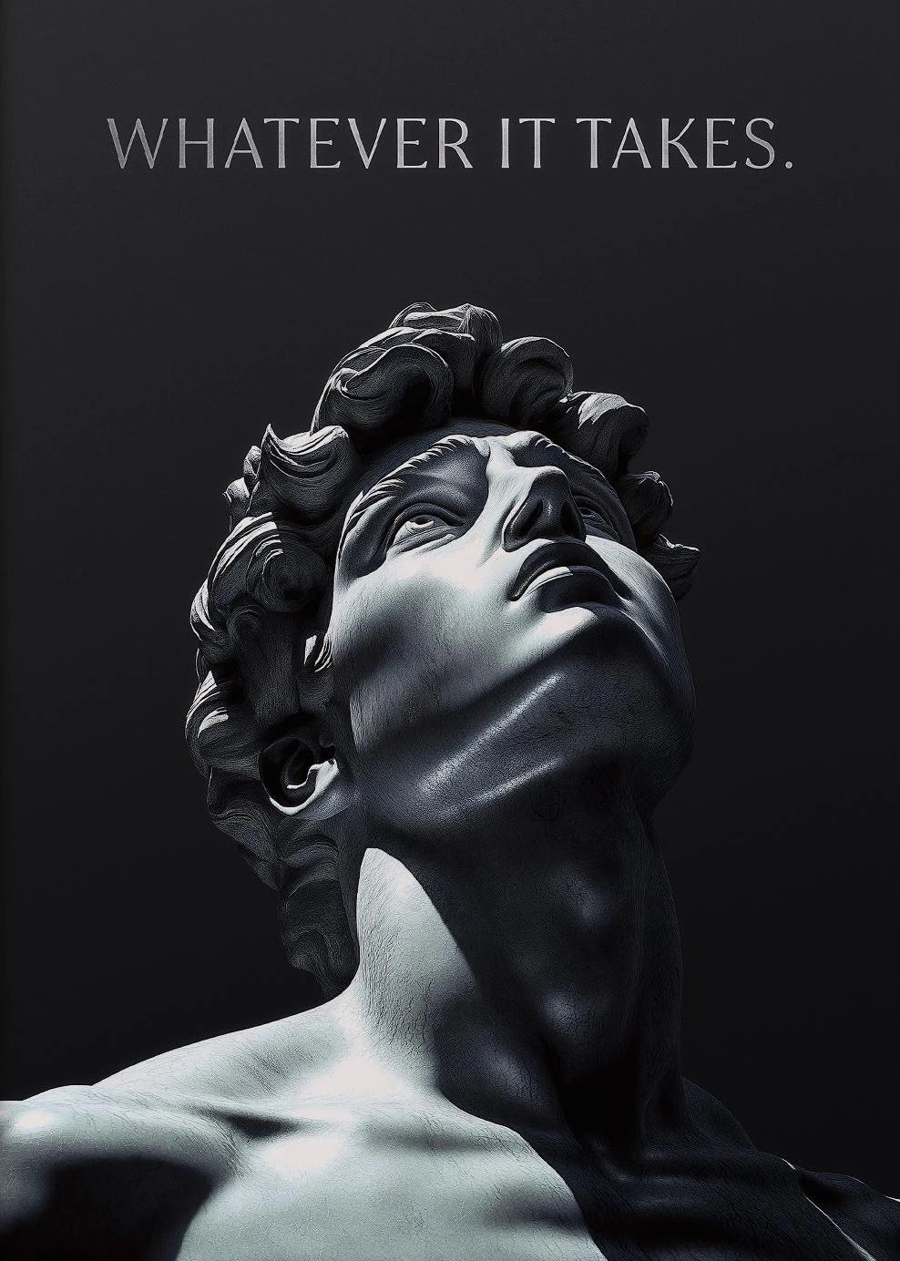 Alexander the Great Quote Motivational Wall Art Spartan Warrior Canvas Ancient Greek Poster Bronze Statue Sculpture Room Decor Peaceful Pleasures Health and Wellness 20 50x70cm Unframed