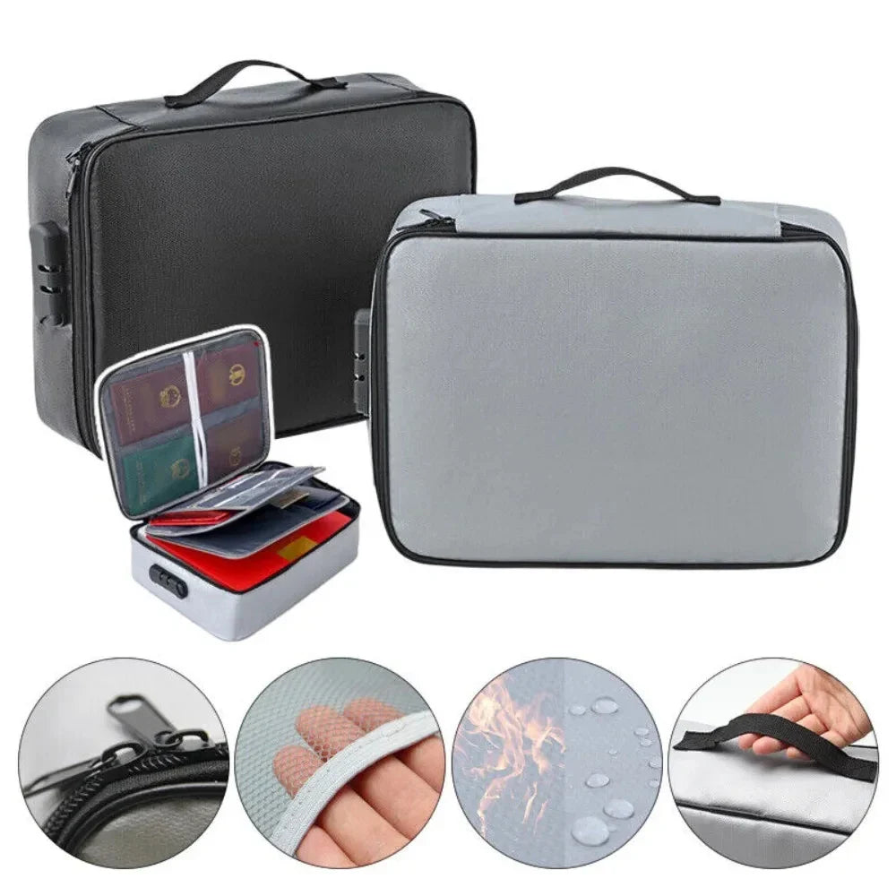 Password Lock Document & ID Storage Bag – 60-Slot Organizer