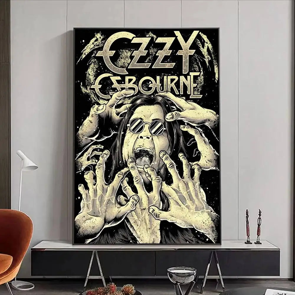 Ozzy Osbourne HD Wall Poster | Waterproof PVC Music Decor Music Wall Poster Peaceful Pleasures Health and Wellness z6 15X20cmNoframe