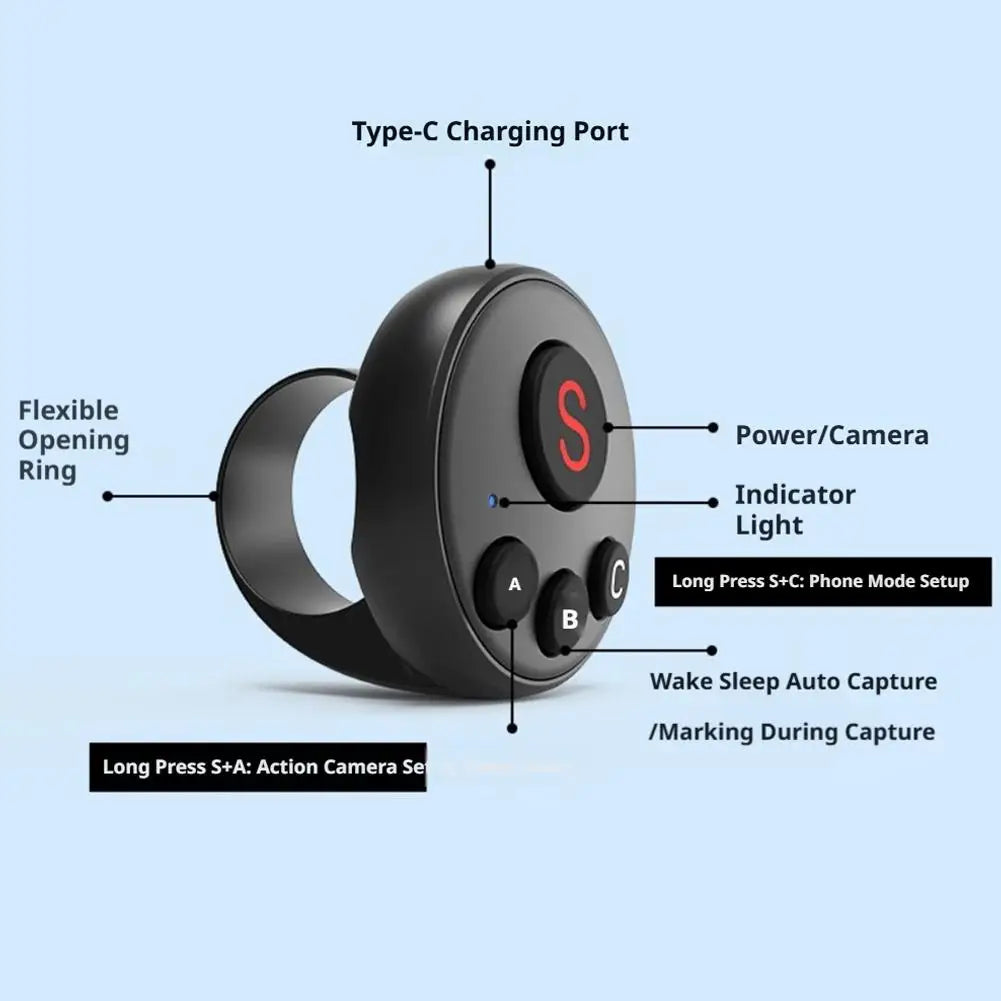 Bluetooth 5.3 Thumb Remote for DJI & Insta360 Cameras